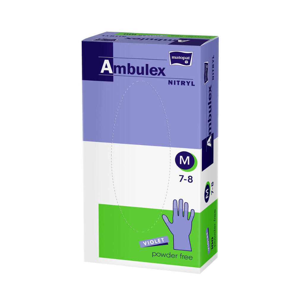 Guanti in nitrile Ambulex viola senza polvere