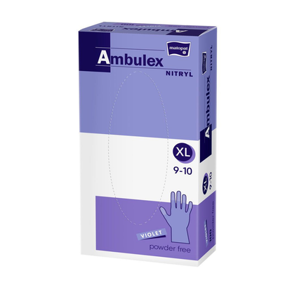 Guanti in nitrile Ambulex viola senza polvere