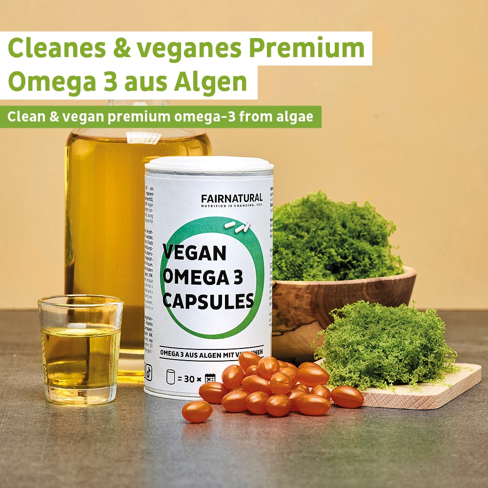 Capsule vegane di Omega 3 a base di alghe