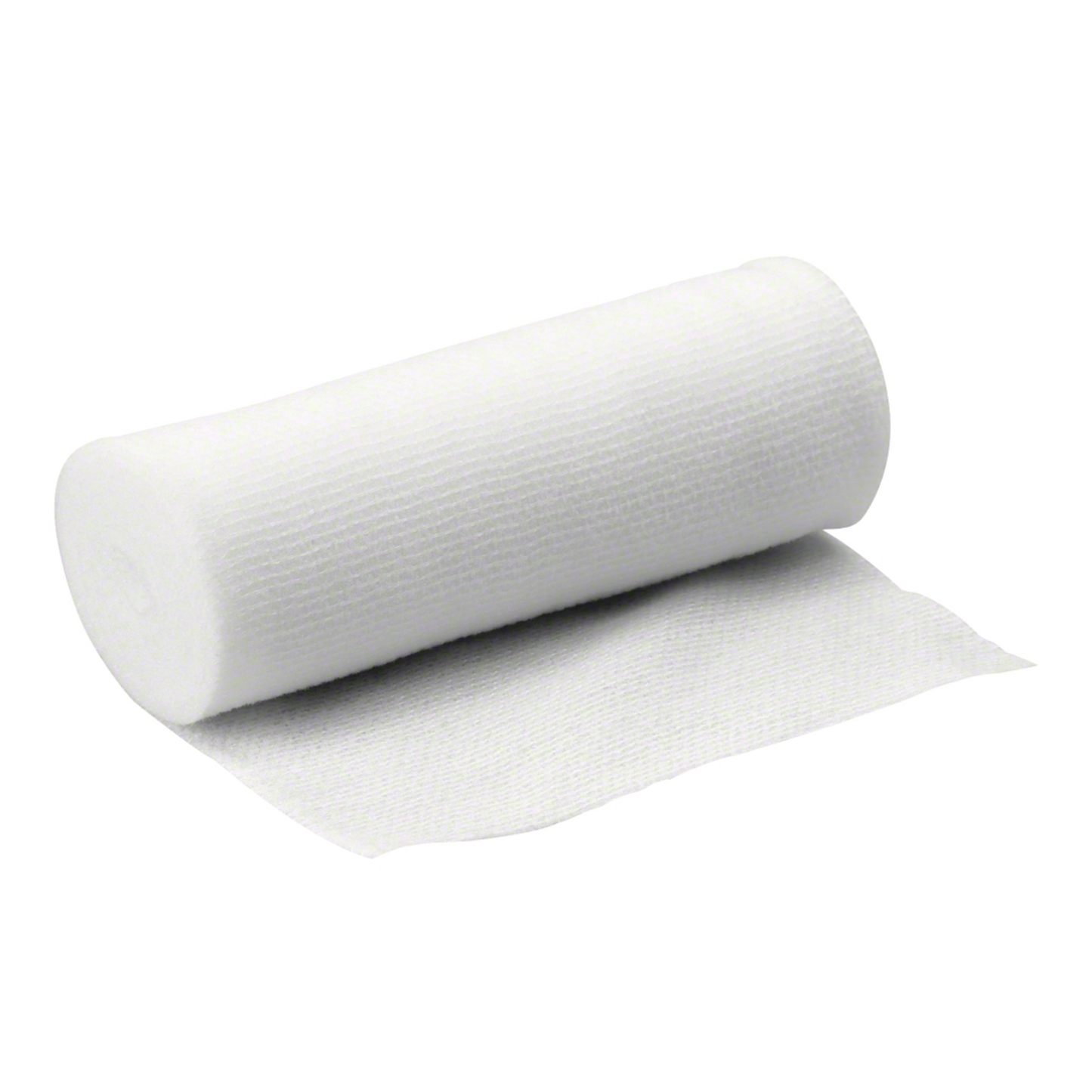 Un rotolo bianco di bende elastiche per il fissaggio B. Braun Askina® Elast, parzialmente srotolato su uno sfondo bianco semplice, ideale per fissare le medicazioni, di B. Braun Deutschland GmbH & Co. KG.