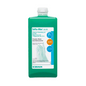 Una bottiglia verde B. Braun Softa-Man® disinfettante per le mani acuto di B. Braun Deutschland GmbH & Co. KG porta un'etichetta che lo definisce un disinfettante per le mani ad alte prestazioni virucida, contenente il 45% di 1-propanolo e il 18% di 2-propanolo, ideale per l'uso nel campo medico. La confezione contiene un'immagine di mani insieme a un testo tedesco che spiega il suo utilizzo e le sue caratteristiche.
