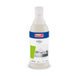 Una bottiglia da 600 ml di Buzil Buz® Polish G 508 Latte detergente pronto all'uso, in posizione verticale. L'etichetta mostra un design blu-bianco con accenti verdi e l'immagine di una superficie piastrellata, evidenziando l'efficacia nella pulizia delle superfici. Il logo del marchio BUZIL-WERK Wagner GmbH & Co. KG è posto in alto in modo prominente.