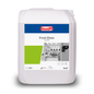 Un contenitore da 10 litri di Buzil Frost Clean G 579 detergente per celle frigorifere fino a -30°C di BUZIL-WERK Wagner GmbH & Co. KG, ideale per l'industria alimentare, è dotato di un'etichetta su cui è visibile il logo Buzil in verde e bianco accanto a un'immagine di una cucina pulita. Contiene informazioni sul pH e simboli che evidenziano l'efficace potere pulente a temperature fino a -30°C.