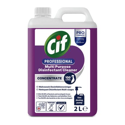Cif Detergente Disinfettante Multiuso Concentrato Professionale | Tanica (2 l)