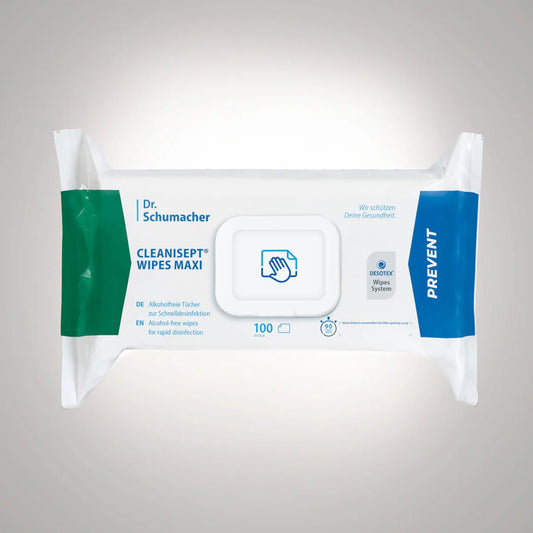 Dr. Schumacher Cleanisept® Wipes Maxi Disinfection Asciugamani | Pacchetto (100 asciugamani)