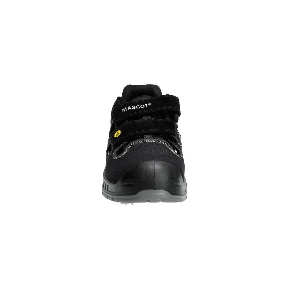 Sandali antinfortunistici S1P, sandali antinfortunistici con velcro Scarpe antinfortunistiche S1P, nero/argento