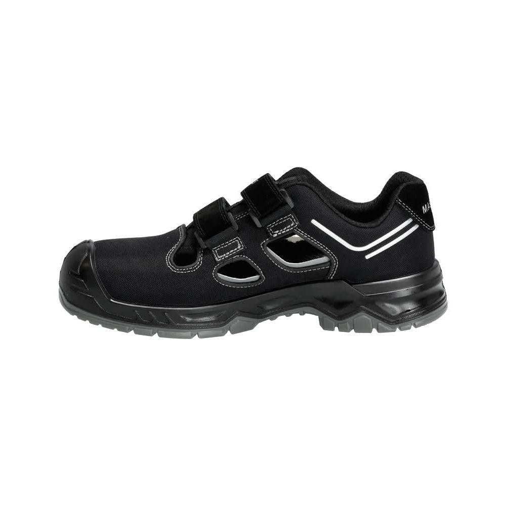 Sandali antinfortunistici S1P, sandali antinfortunistici con velcro Scarpe antinfortunistiche S1P, nero/argento