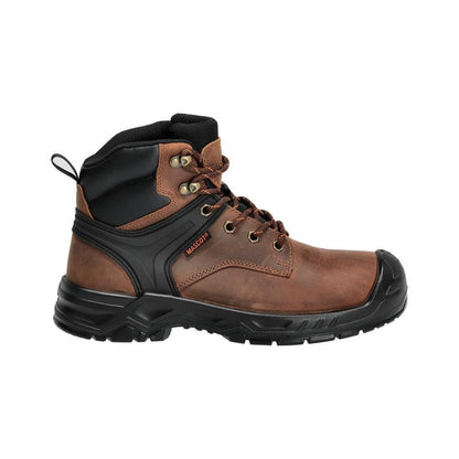 Stivali antinfortunistici S3S, stivali antinfortunistici con lacci S3S, marrone nocciola/nero