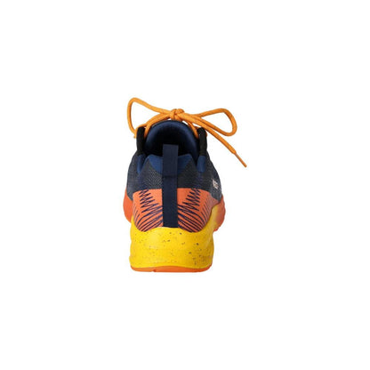 Scarpe antinfortunistiche S1PS, scarpe antinfortunistiche con lacci S1PS, nero blu/arancio chiaro