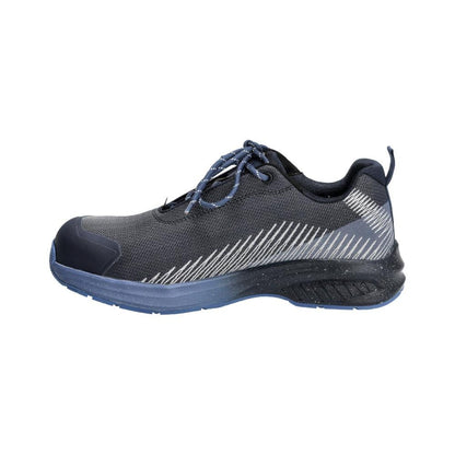 Scarpe antinfortunistiche S1PS, scarpe antinfortunistiche con lacci S1PS, nero-blu