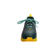 Scarpe antinfortunistiche S1PS, scarpe antinfortunistiche con lacci S1PS, verde bosco/giallo sole