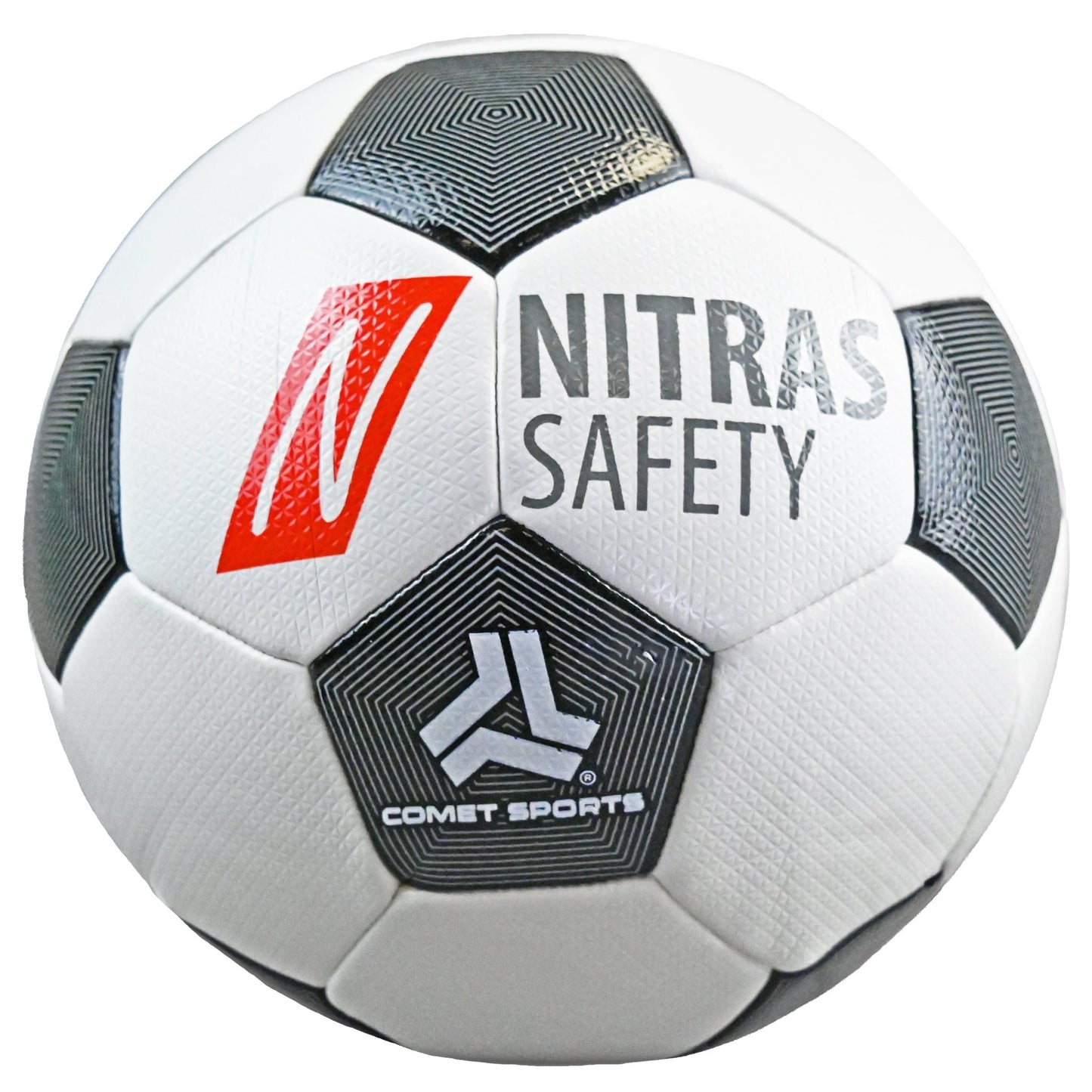 Pallone da calcio NITRAS, PU, ​​bianco/nero | Confezione (1 pezzo)