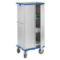 Il carrello Novocal è un carrello multiuso anodizzato in alluminio con due ante a battente che possono ruotare di 270°, con listelli decorativi blu in alto e in basso, grandi ruote e ripiani interni per asciugamani e biancheria da letto. Marca: Novocal. Confezione: 1 pezzo.