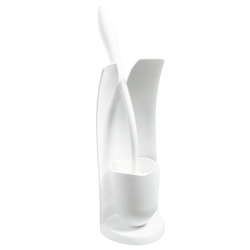 La Haug Bürsten KG WC-SCHILDGARNITUR, M.BÜRSTE 635 ø 115X430MM è un set di spazzole per WC in plastica bianca con un design moderno e minimalista - perfetto per ogni bagno contemporaneo.