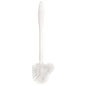 La Haug Bürsten KG SPAZZOLA PER PULIZIA DEL BORDO WC in PP bianco dispone di setole medie di 0,35 mm di spessore, un manico lungo (365 mm) e una testa angolata di 75 mm - perfetta per la pulizia efficiente del bordo del WC.