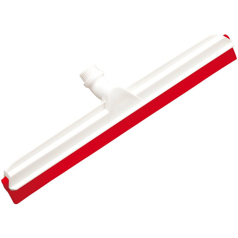 Il GELENK-WASSERSCHIEBER, 2-labbra Lebensmittelg. 560x43x22mm di Haug Bürsten KG è un tergipavimento in plastica bianca con lama in gomma rossa e attacco filettato, ideale per l'industria alimentare.