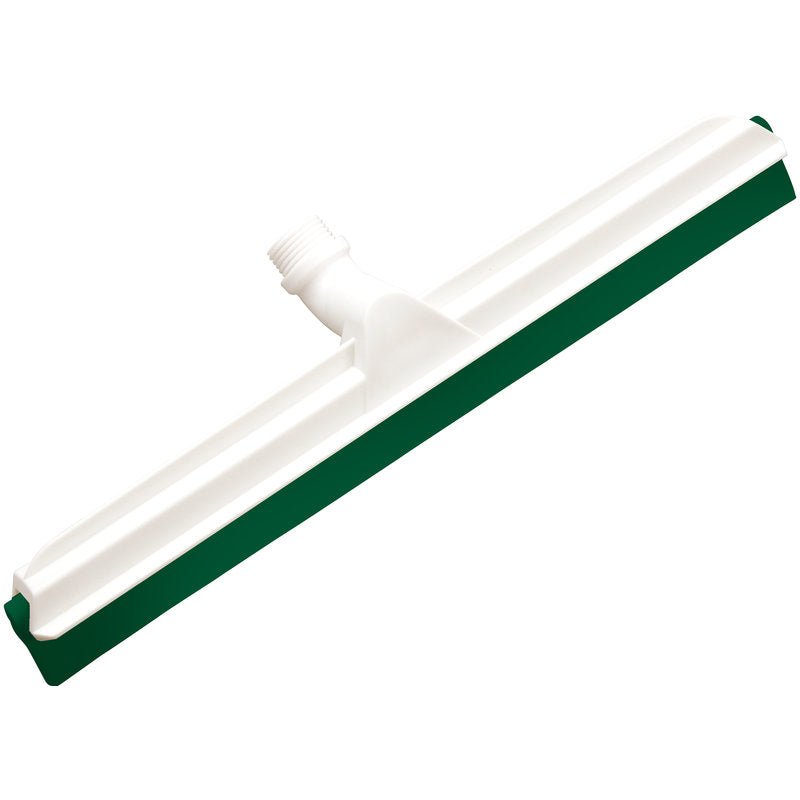 Il Haug Bürsten KG GELENK-WASSERSCHIEBER, 2-labbra Lebensmittelg., 560x43x22mm è un tergipavimento in plastica bianca con lama in gomma verde e connessione filettata, ideale per l'industria alimentare.