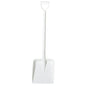 La PALA GRANDE, UN PEZZO, PP BIANCO 1170X330X310MM di Haug Bürsten KG si erge dritta con impugnatura a D e larga lama piatta su sfondo bianco.