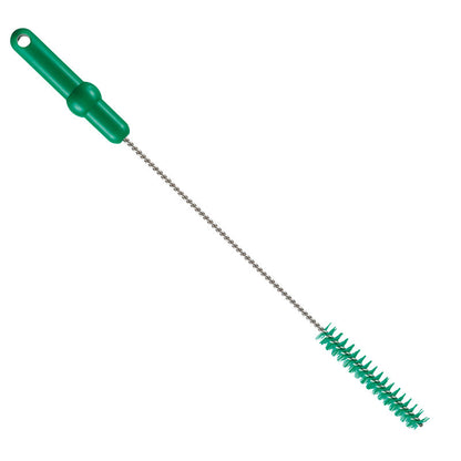 La SPAZZOLA PER TUBI ø 0,50MM DURA 500Xø 20MM di Haug Bürsten KG dispone di un lungo gambo in metallo e setole per la pulizia accurata di bottiglie strette o contenitori, rendendola una spazzola per la pulizia versatile.