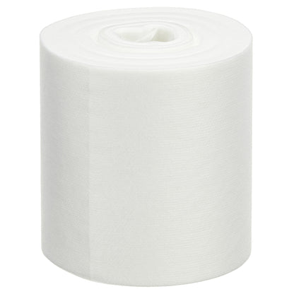 Un singolo rotolo di salviette detergenti WypAll® Wettask™ PowerClean di Kimberly-Clark GmbH (6 ricariche x 120 fogli, bianco) è in piedi su uno sfondo bianco.