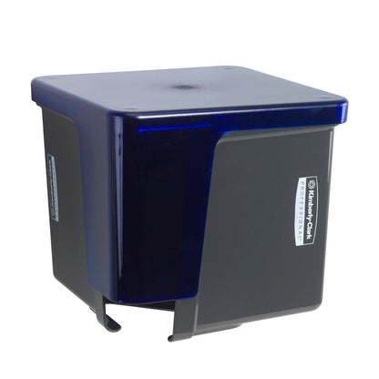 Il distributore di salviette Kimberly-Clark Professional™ - piegato in quarti in grigio di Kimberly-Clark GmbH è un distributore rettangolare a parete per l'estrazione igienica di salviette piegate in quarti.