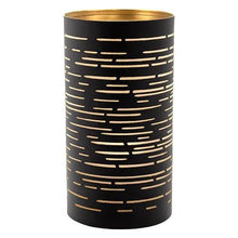 Papstar Portacandele Securit® Ø 8 cm x 15 cm nero/oro