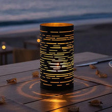 Papstar Portacandele Securit® Ø 8 cm x 15 cm nero/oro