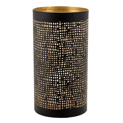 Papstar Portacandele Securit® Ø 8 cm x 15 cm nero/oro