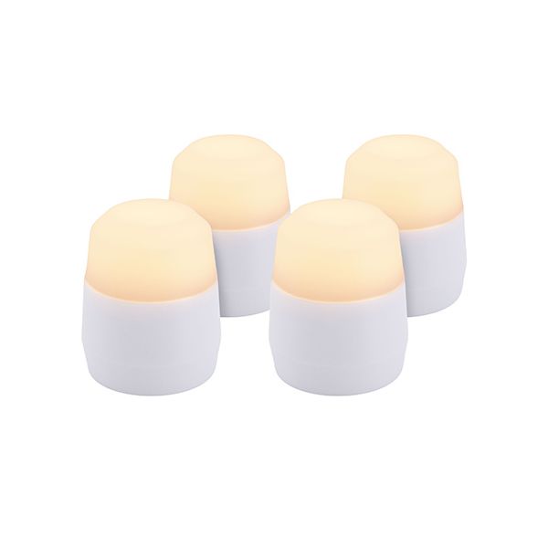 Papstar Confezione di ricarica Securit® 4 candeline LED Ø 4 cm x 5 cm "Amsterdam" tempo di illuminazione 12-40 ore