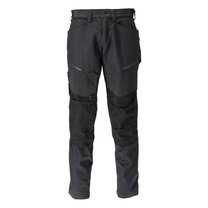 Pantaloni con tasche al ginocchio, neri