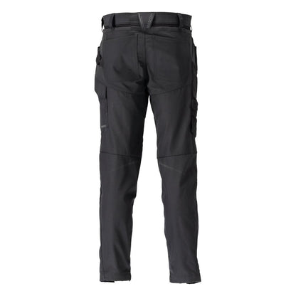 Pantaloni con tasche al ginocchio, neri