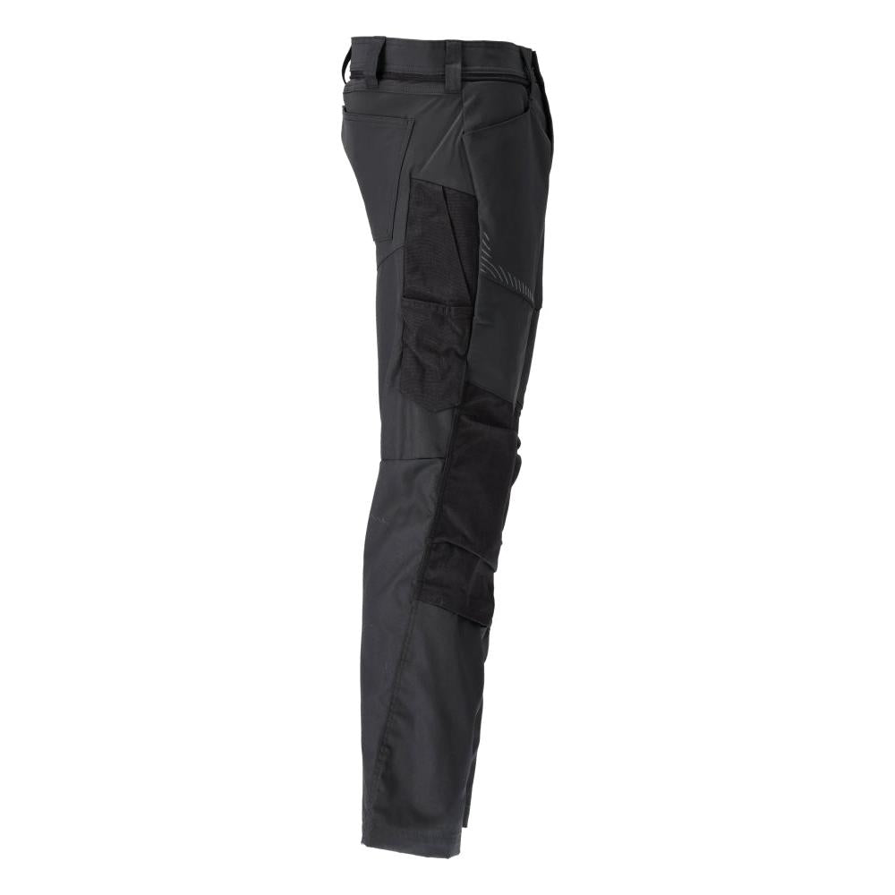Pantaloni con tasche al ginocchio, neri