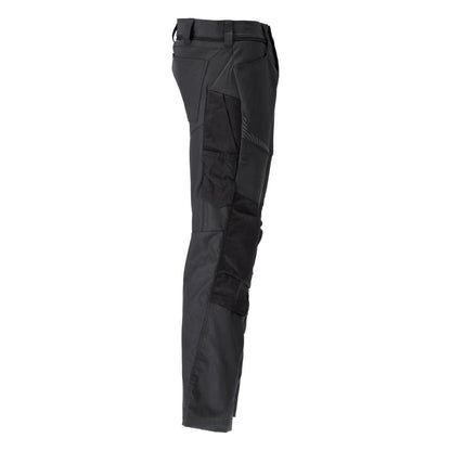 Pantaloni con tasche al ginocchio, neri