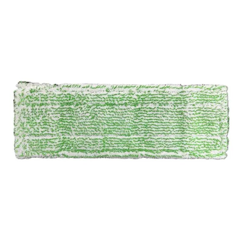L'Arcora Excellent Green-White Fc-Mopp con codifica a colori senza copertina di Arcora International GmbH è un pad in microfibra rettangolare con superficie strutturata, ideale per la pulizia igienica dei pavimenti e appare pulito e non usato.
