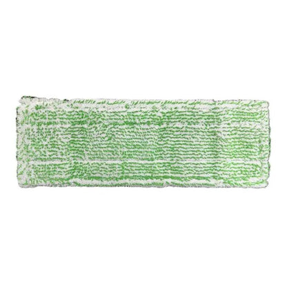 L'Arcora Excellent Green-White Fc-Mopp con codifica a colori senza copertina di Arcora International GmbH è un pad in microfibra rettangolare con superficie strutturata, ideale per la pulizia igienica dei pavimenti e appare pulito e non usato.