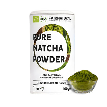 Polvere di matcha biologico da cerimonia