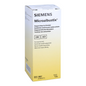 La scatola di strisce reattive urinarie Servoprax Microalbustix bianco-gialla (25 pezzi) è dotata di testo multilingue, evidenzia i test CRE e ALB per lo screening della microalbuminuria e viene valutata visivamente per l'analisi delle urine.