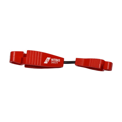 Clip NITRAS, plastica, rossa | Scatola (500 pacchi)