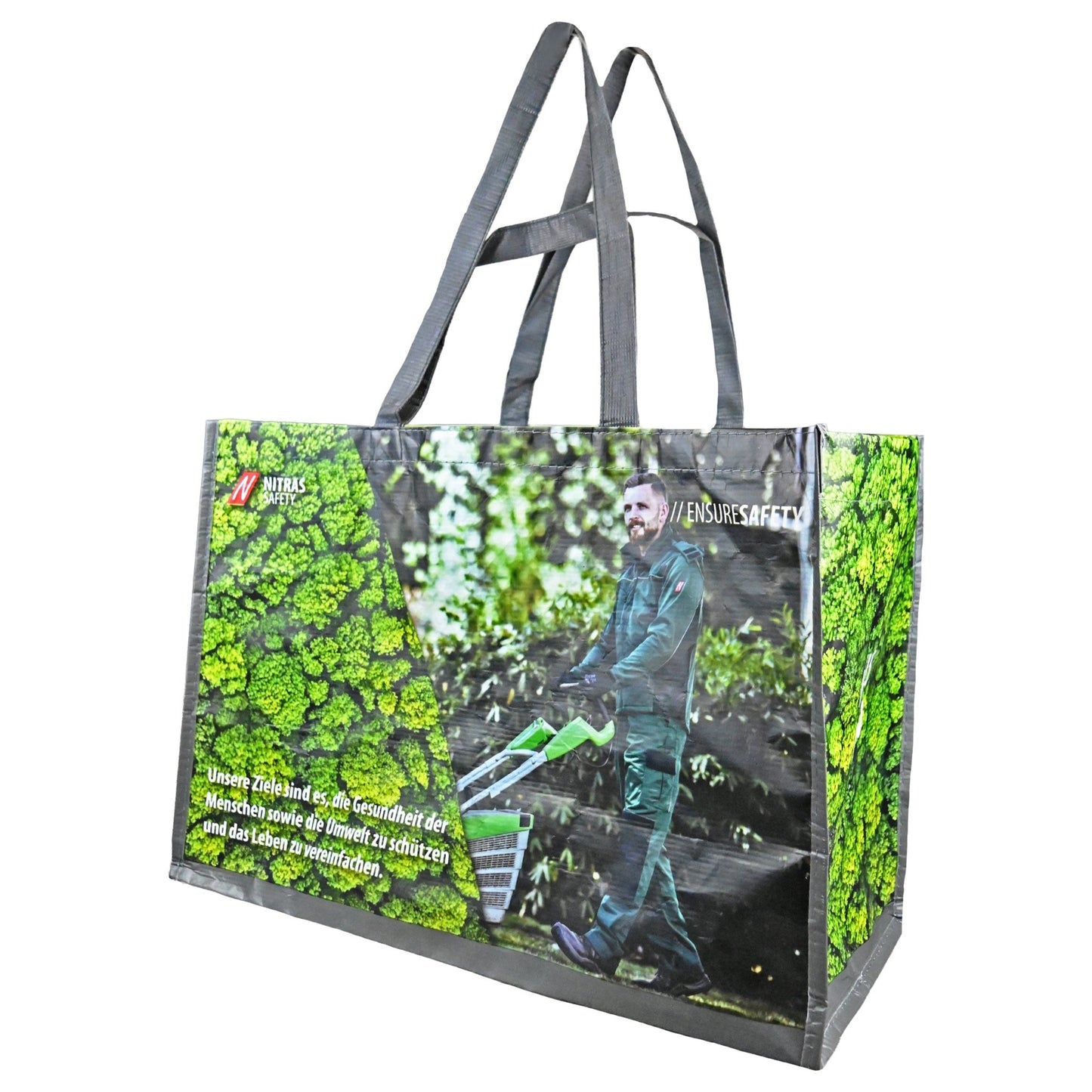 Borsa NITRAS in PET, riciclato, che cambia design | Cartone (1 confezione)