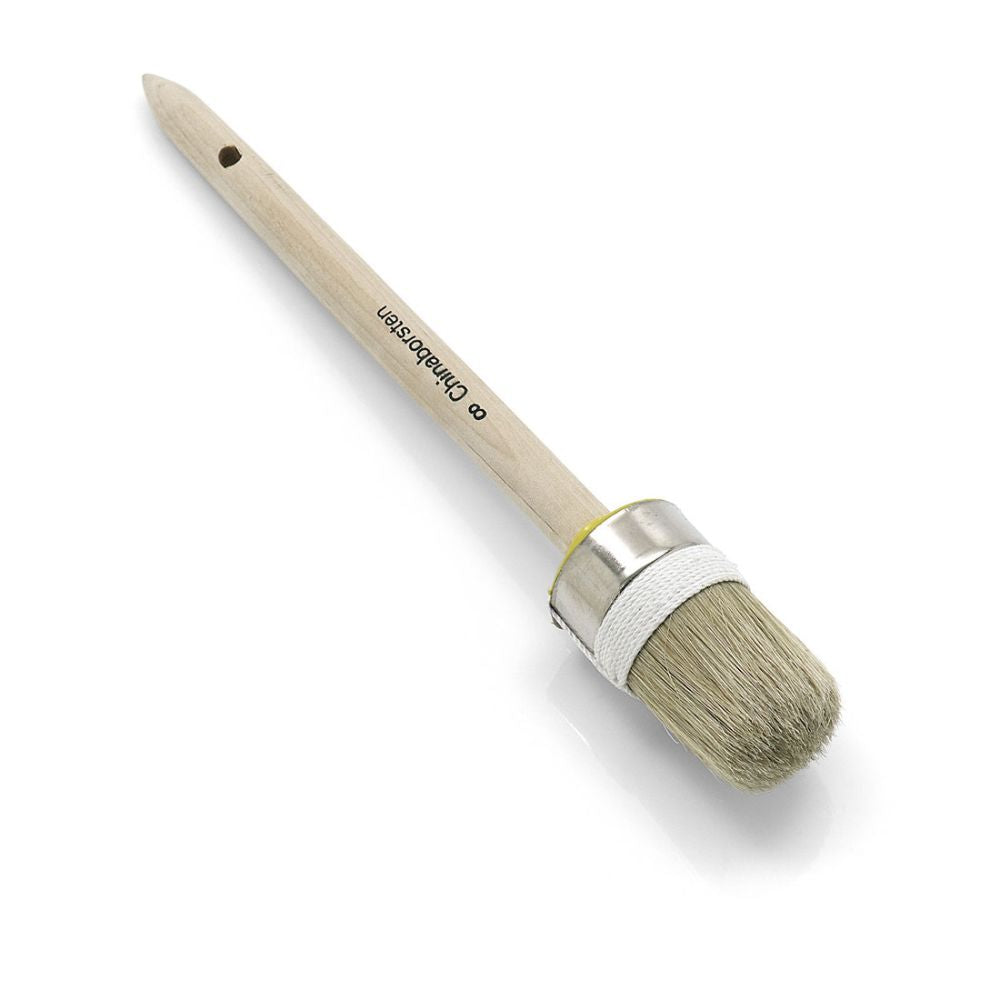 Il pennello ad anello industriale Nölle Profi Brush con una miscela di setole chiare e una semplice legatura a filo è ideale per lavori di pittura precisi. Dispone di un manico in legno, un logo visibile, una ghiera in metallo e un foro all'estremità per un facile appeso, offrendo qualità e stile di Nölle Profi Brush Bürsten- & Pinseltechnik e.K.