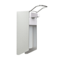 Il distributore di disinfettante NITRAS con leva a braccio di MCD MEDICAL CARE DENTAL GmbH in alluminio/plastica (argento/bianco) offre un'igiene semplice. Inclusa la staffa a muro, adatto per bottiglie da 500 ml. Confezione: 1 pezzo.
