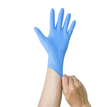 Guanti monouso Saraya in nitrile EX MD blu