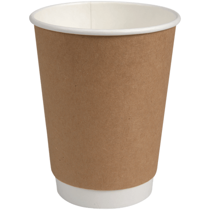 La tazza da caffè a doppia parete "Kraft" di Abena Re-Seller GmbH è un semplice bicchiere di carta marrone con interno e fondo bianchi, ideale per chi cerca un'alternativa ecologica ai bicchieri in acciaio inossidabile.