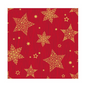 Uno sfondo rosso brillante adorna il motivo „Christmas Shine“ e mostra stelle gialle riccamente decorate di diverse dimensioni, sparse sulla tela. Ogni stella presenta motivi dettagliati che rafforzano il carattere festivo di questo motivo decorativo e ricordano i tovaglioli festivi eleganti della PAPSTAR GmbH.