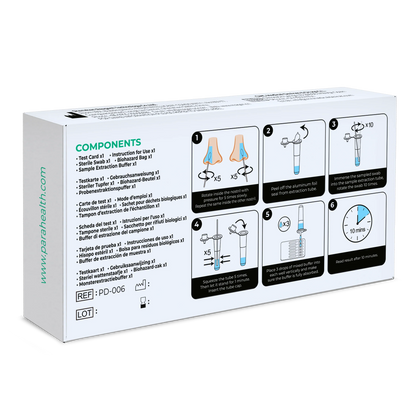 Set di test rapidi 12 in 1 per la rilevazione degli antigeni (COVID-19, influenza A/B, streptococchi, legionella e altri) | Pacchetto (1 prova)