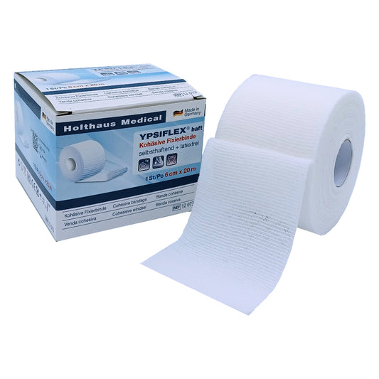 Benda di fissaggio adesiva coesiva YPSIFLEX®, priva di lattice | Confezione (1 rotolo)