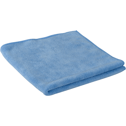 Un panno in microfibra piegato ENA Soft, 40x40 cm di Abena Re-Seller GmbH, è mostrato su sfondo bianco. La sua texture morbida e i bordi puliti lo rendono perfetto per la cura dell'auto e la pulizia.