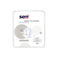 San Seni Classic Maxi sagomato per incontinenza di TZMO Deutschland GmbH – Confezione da 30 pezzi per incontinenza urinaria, con protezione sicura contro le perdite. Dettagli del prodotto e logo su confezione bianca.