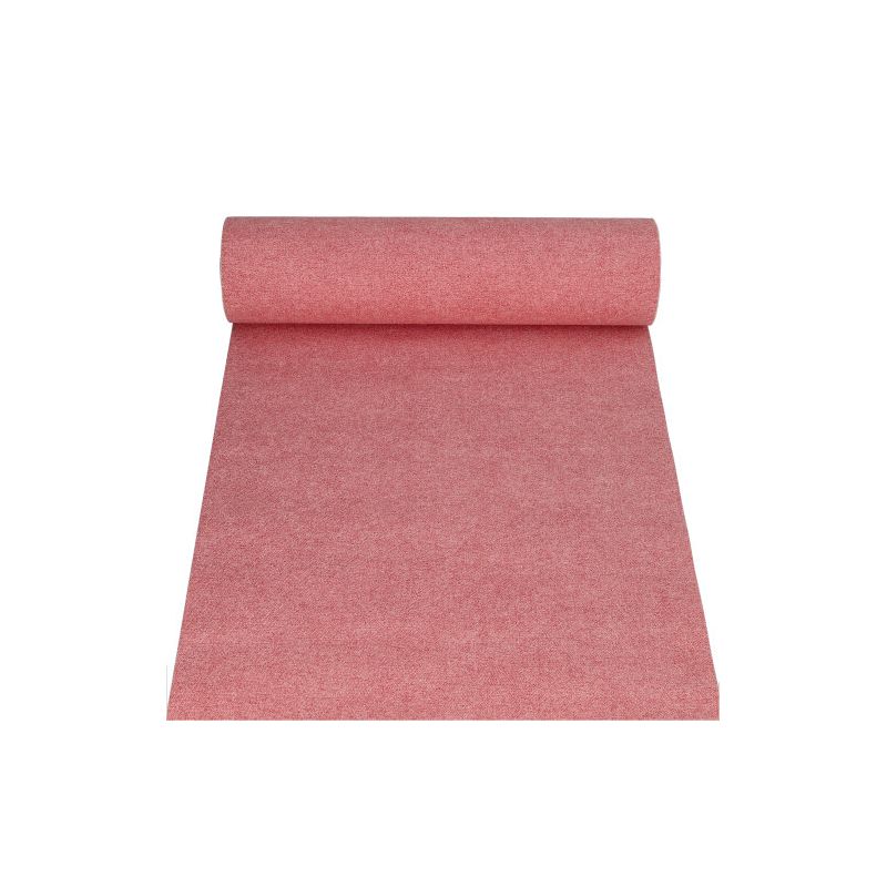 Un PAPSTAR simile a un tessuto PV-Tissue Mix della "ROYAL Collection" della PAPSTAR GmbH nelle dimensioni 24 m x 40 cm e nel colore rosso è parzialmente srotolato, con il rotolo verso l'alto, su uno sfondo bianco impeccabile.