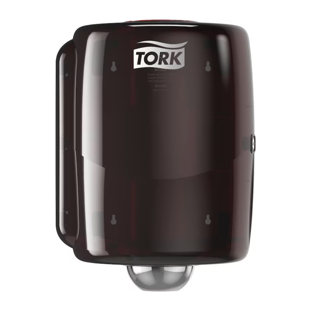 Il distributore interno Tork 653008 Maxi Performance W2 di Essity Professional Hygiene Germany GmbH si distingue per un design snello e arrotondato con un coperchio protetto dagli spruzzi. Il logo Tork prominente sulla parte superiore sottolinea il suo design Performance.